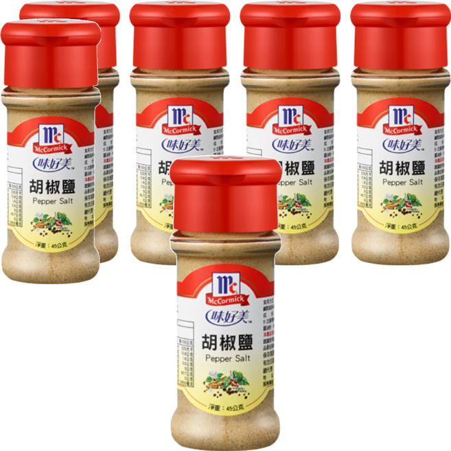 McCormick 味好美 胡椒鹽, 45g, 6瓶