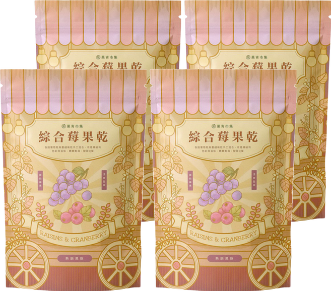 Green Market 菓青市集 綜合莓果乾, 320g, 4包