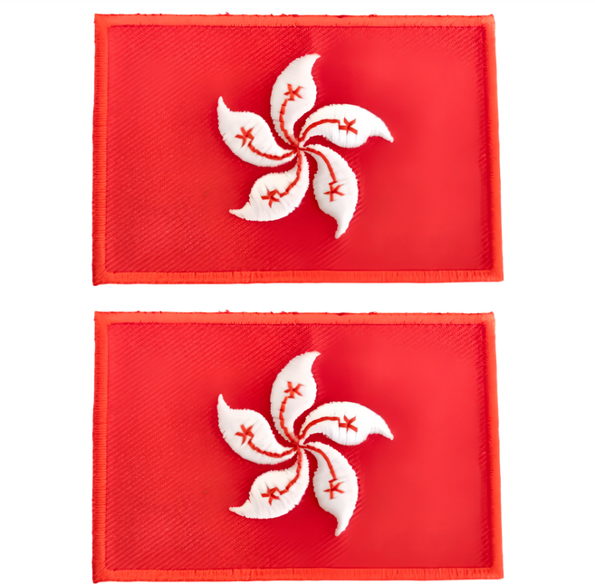A-ONE 匯旺 國旗刺繡布貼 1.5g, 香港, 2個
