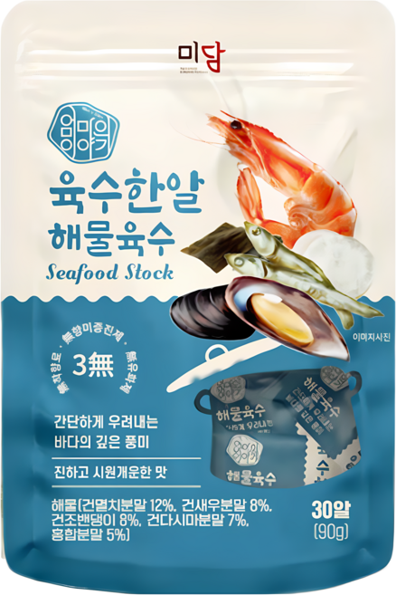 엄마의이야기 육수한알 해물육수 30p, 90g, 5개