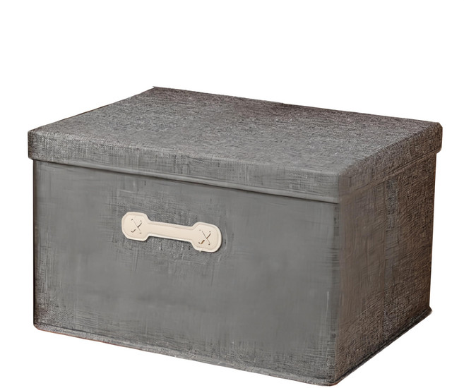 加厚手提可堆疊牛津布收納儲物箱 45L, 竹炭灰, 1個