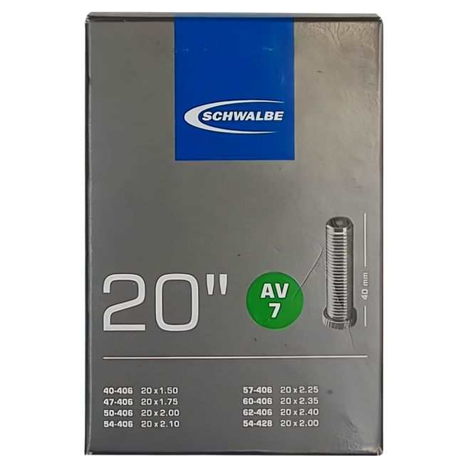 SCHWALBE AV7 406 美式氣嘴內胎, 1條