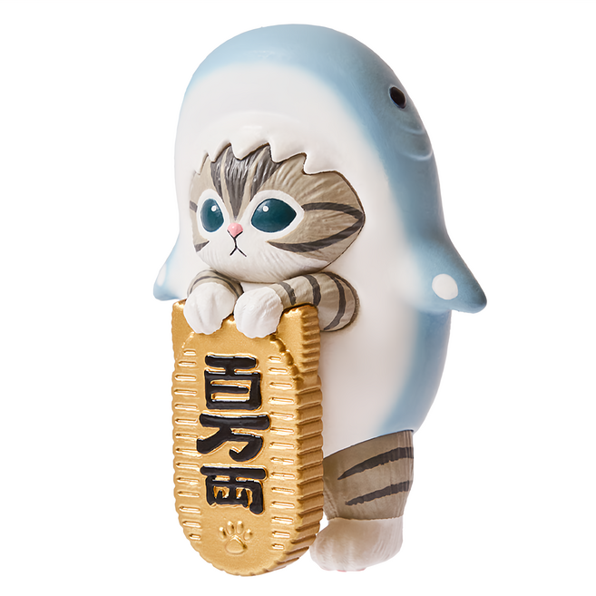 貓福珊迪 招財公仔金小判 鯨鯊貓, 1個