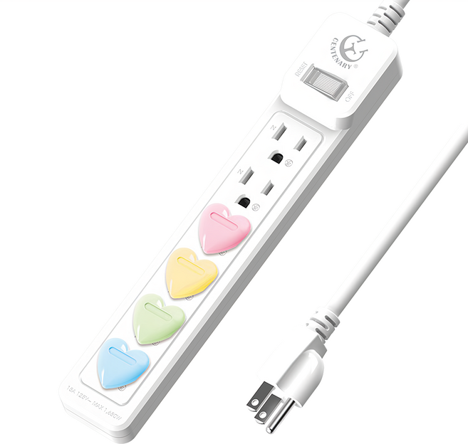 CENTENARY 成電牌 1切6座15A延長線 3P 超值型 21尺, 6.3m, 白色, 1條