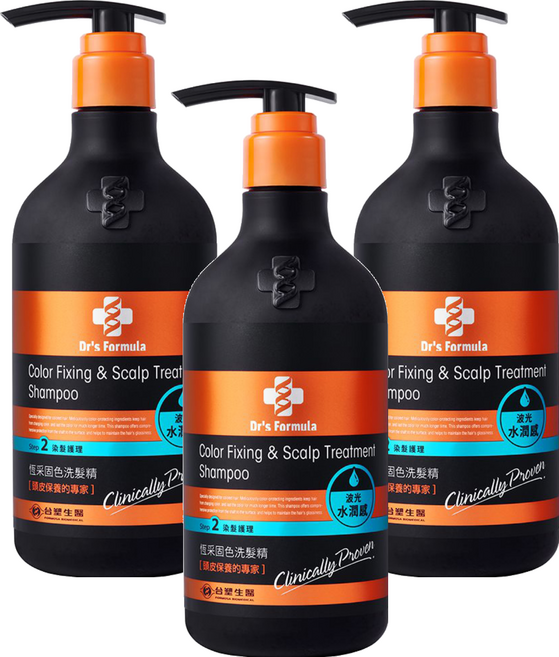 Dr's Formula 恆采固色洗髮精 波光水潤感, 580g, 3瓶
