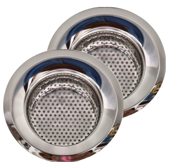 haodex 不銹鋼水槽過濾網2入組 11.3cm 50g, 不銹鋼色, 1個