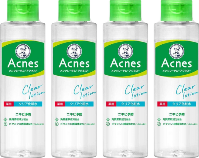 MENTHOLATUM 曼秀雷敦 Acnes 抗痘化妝水 保濕款, 180ml, 4瓶