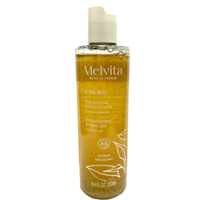 Melvita 蜜葳特 純菁沐浴膠 溫和潔淨、保濕柔嫩、香草氣息, 250ml, 1瓶