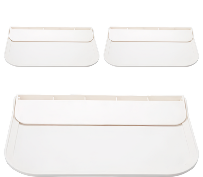 摺疊板置物架/壁掛摺疊板置物架 30 x 19 x 6.5cm 大號, 白色, 3個