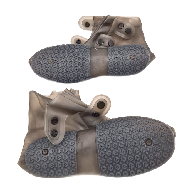 FANCY LIFE 超耐磨防滑 防水注塑鞋套(中筒), 茶色, 1雙