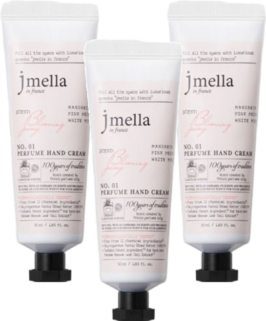 jmella 香氛護手霜 NO.01 花園舞會, 50ml, 3條