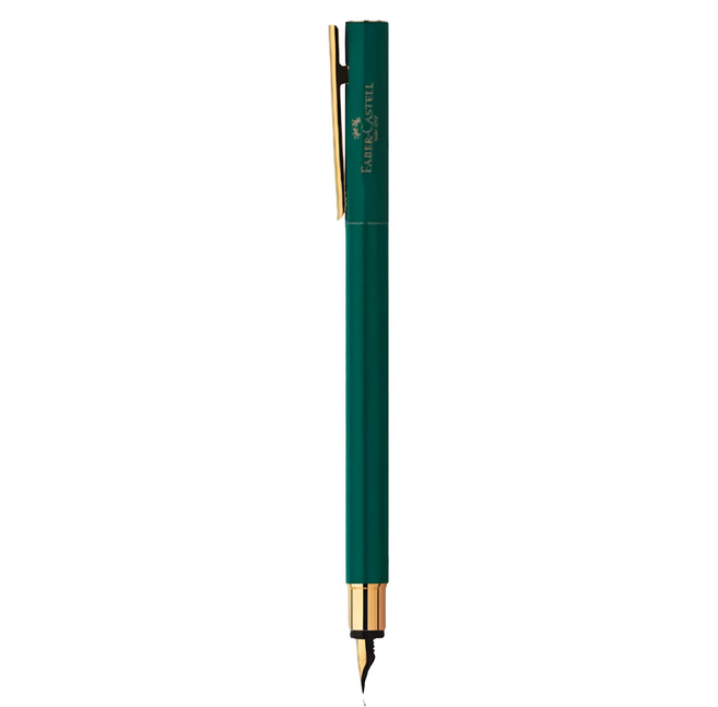 FABER-CASTELL 輝柏 NEO Slim 特別版 鋼筆 含蓋 14cm x 直徑 0.9cm 22g, EF, 叢林綠