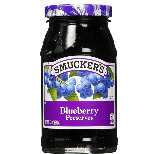 SMUCKER'S 盛美家 藍莓果醬 適合早餐或下午茶的抹醬 自然水果製成 無添加人工色素 果肉含量超過45%, 340g, 1罐