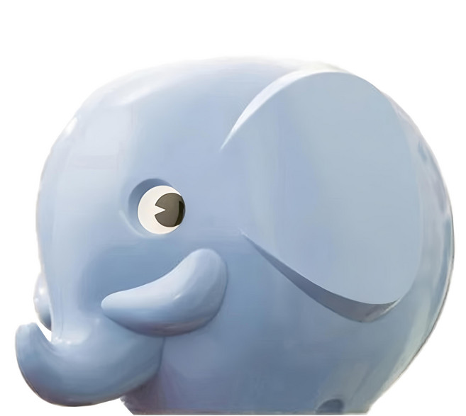 palaset 芬蘭 胖胖象存錢筒 小, 寶寶藍, 1個