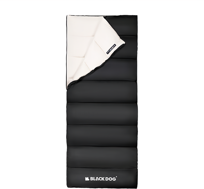 BLACK DOG 黑狗 思眠 信封睡袋 200 x 80cm 1.8kg, 1個, 黑