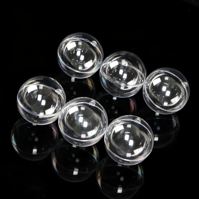 透明塑膠球 7cm, 透明色, 6個