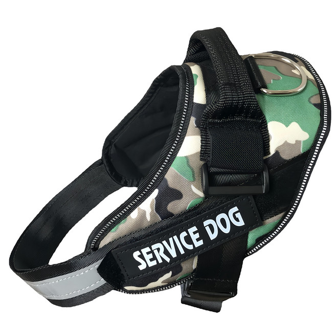 中大型犬防暴衝 K9胸背帶, 軍綠迷彩, 1個