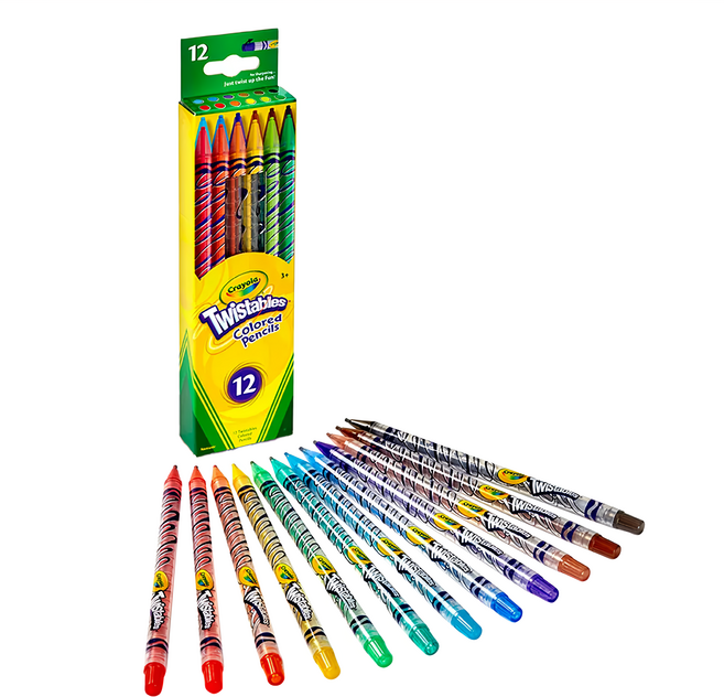 Crayola 繪兒樂 旋轉彩色鉛筆, 12色, 1盒