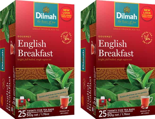 Dilmah 帝瑪 英國早餐紅茶, 2g, 25包, 2盒