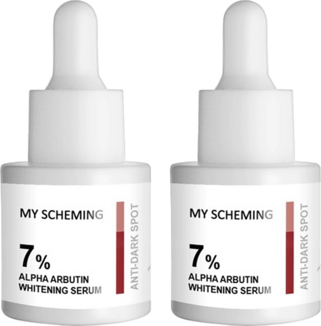 MY SCHEMING 我的心機 7%α熊果素美白淡斑精華, 15ml, 2瓶