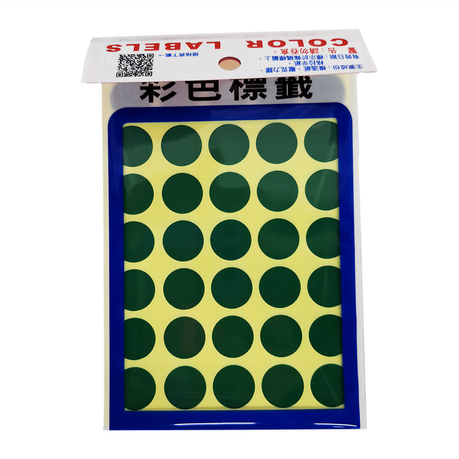 華麗牌 彩色標籤 WL-2031G 420張 16mm, 20包, 1盒, 綠色