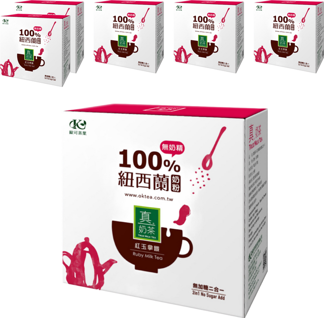 歐可茶葉 控糖系列 真奶茶 紅玉拿鐵, 18g, 10包, 6盒