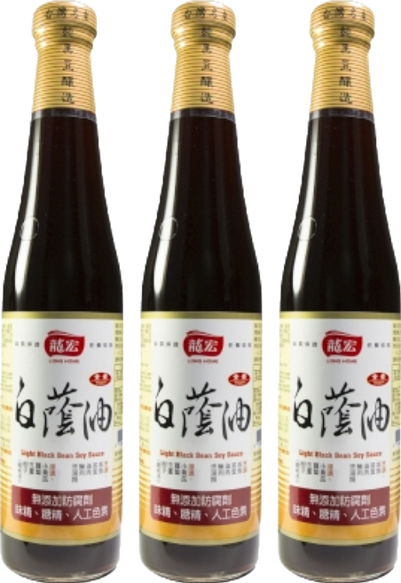 龍宏 白蔭油, 420ml, 3瓶
