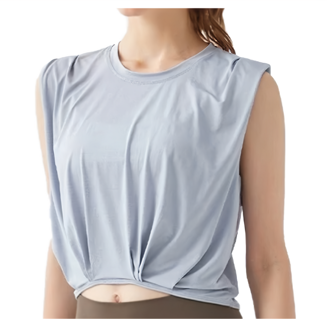 高彈性顯瘦修身排汗短版運動背心