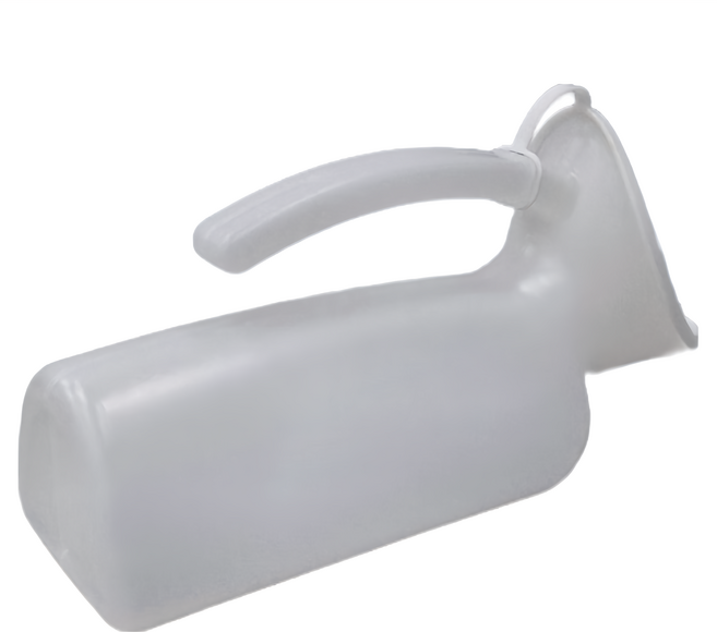 OO 生活輔具 女用尿壺 附蓋, 白色, 1個