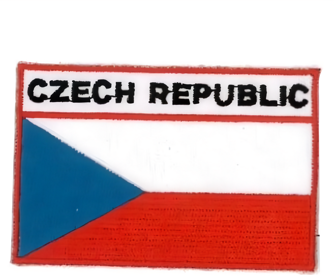 A-ONE 國旗刺繡布貼 1.5g, 捷克, 1個