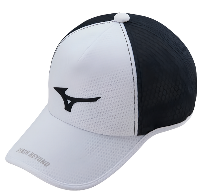 Mizuno 美津濃 路跑運動帽 J2TWB50301, 黑白色, 1個