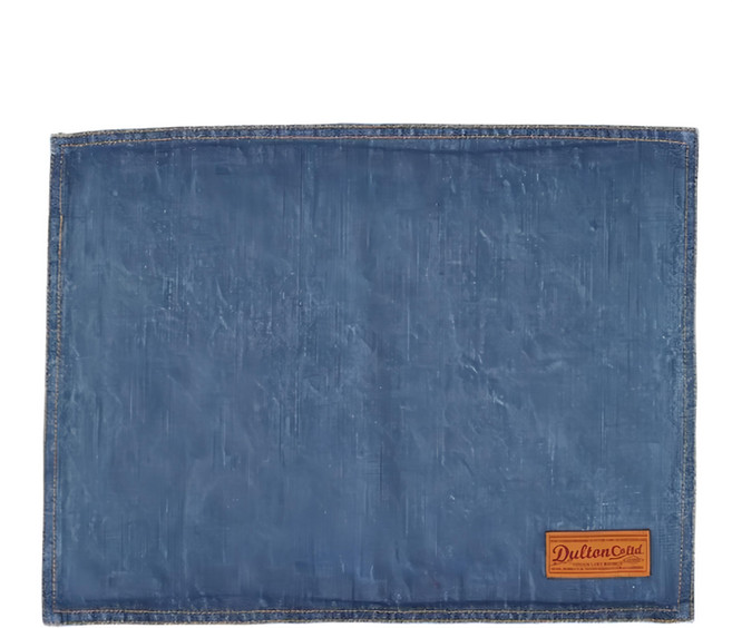 DULTON 100%印度棉 餐桌墊 12oz, 45 x 30cm, 深藍牛仔, 1個