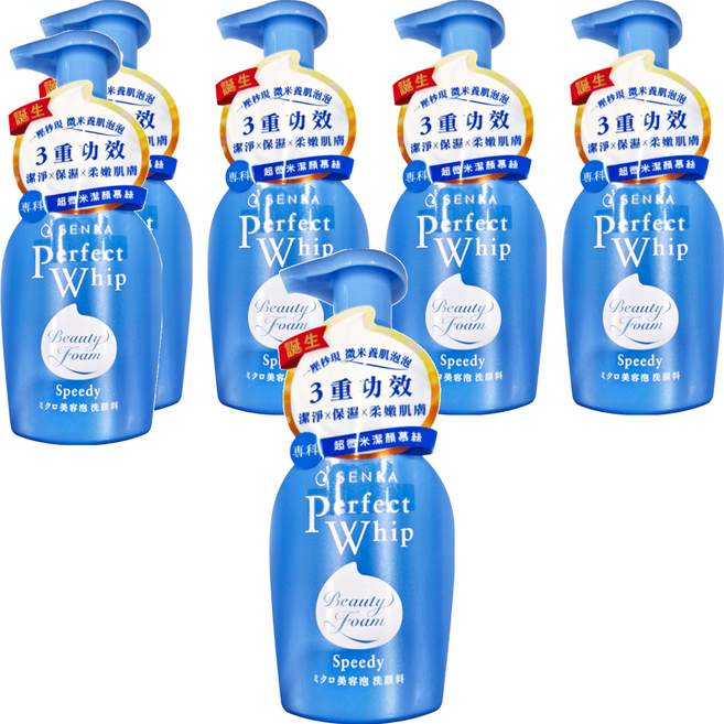 SENKA 專科 台灣公司貨 超微米潔顏慕絲, 150ml, 6瓶