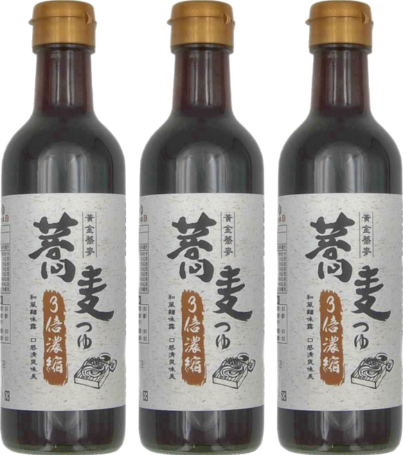 玉民 黃金蕎麥麵味露, 300ml, 3瓶