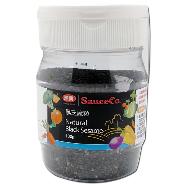 味榮 黑芝麻粒, 100g, 1罐