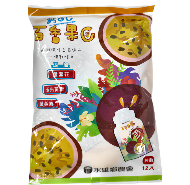 水里鄉農會 百香果蒟蒻果凍 12包, 18g, 1袋