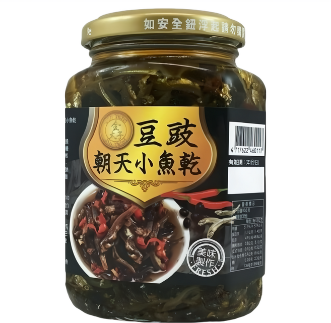 金太子 豆豉朝天小魚乾, 350g, 1罐