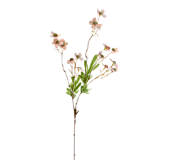 KUIBAO 快豹生活 小蘇梅仿真假花, 粉色, 6個