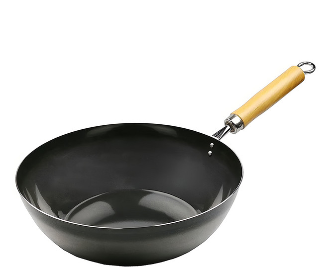 PEARL LIFE 珍珠金屬 IH適用黑色鐵製炒鍋(28cm, 28cm, 1入