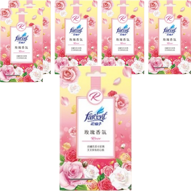 Farcent 花仙子 衣物香氛袋, 玫瑰香氛, 30g, 6盒