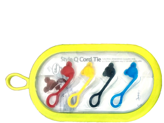 Bone 蹦克 造型公仔Q束繩, 米奇 紅色 + 黃色 + 藍色 + 黑色, 1組