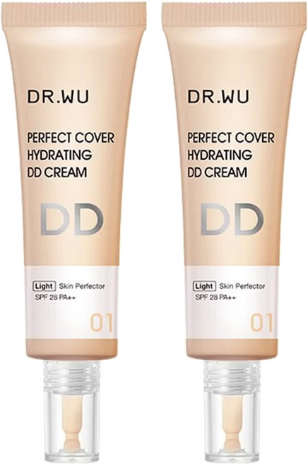 DR.WU 達爾膚 台灣公司貨 超完美保濕DD霜 SPF28 PA++, 明亮色, 40ml, 2條