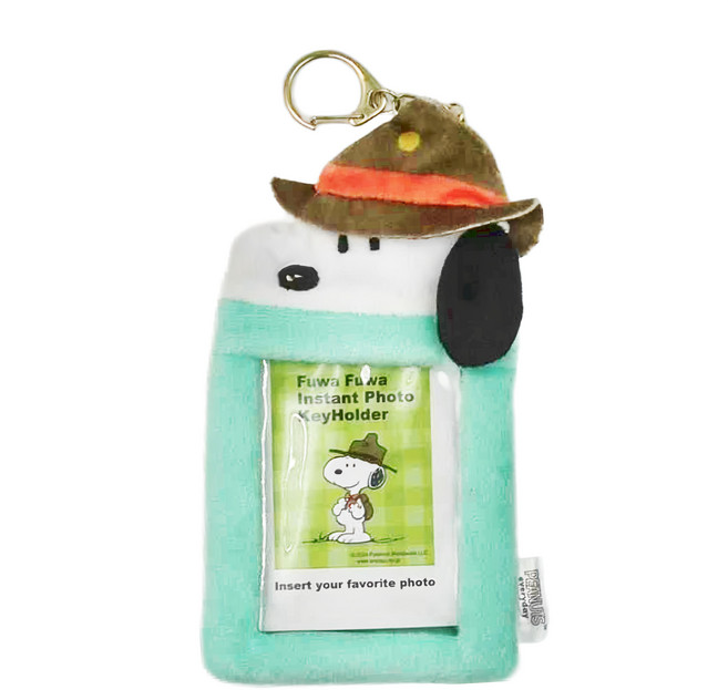 SK JAPAN Snoopy 史努比 絨布相框鎖圈