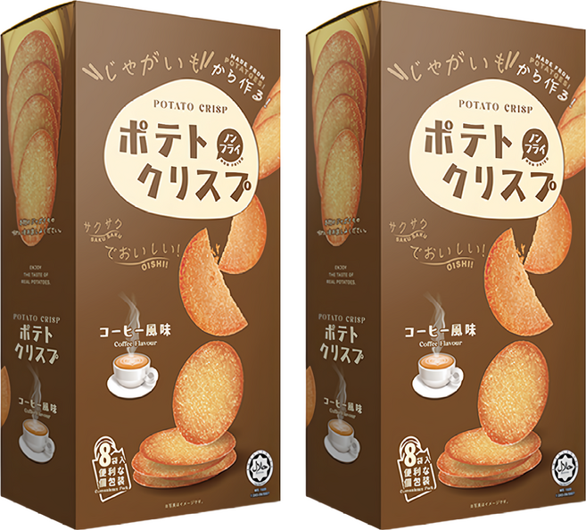 Win2 日本版 馬鈴薯脆餅 咖啡味, 160g, 2盒