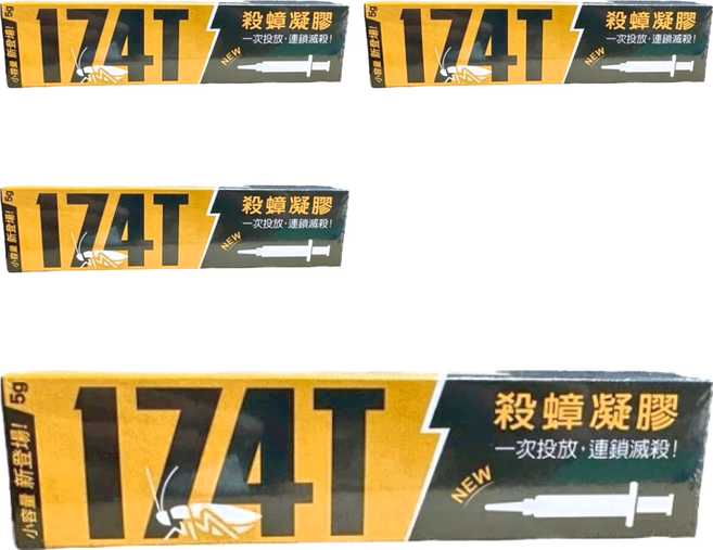 174T 殺蟑凝膠, 5g, 4條