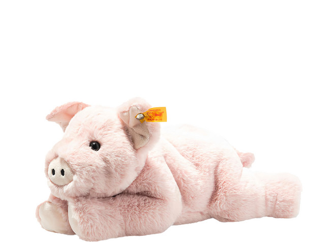 Steiff 德國金耳釦泰迪熊 黃標玩偶, 28cm, Soft Cuddly Friends Piko pig 小豬, 1個