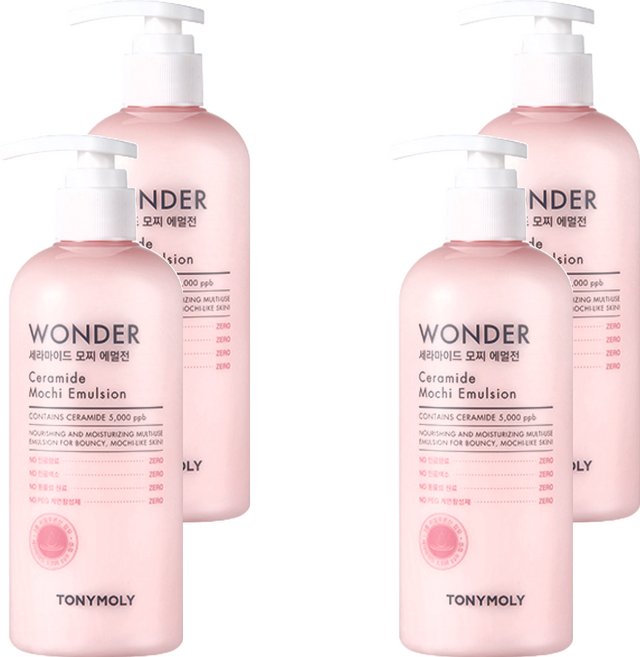 TONYMOLY Wonder 神經醯胺保濕乳液 300ml 富含5 000ppb神經醯胺, 4瓶