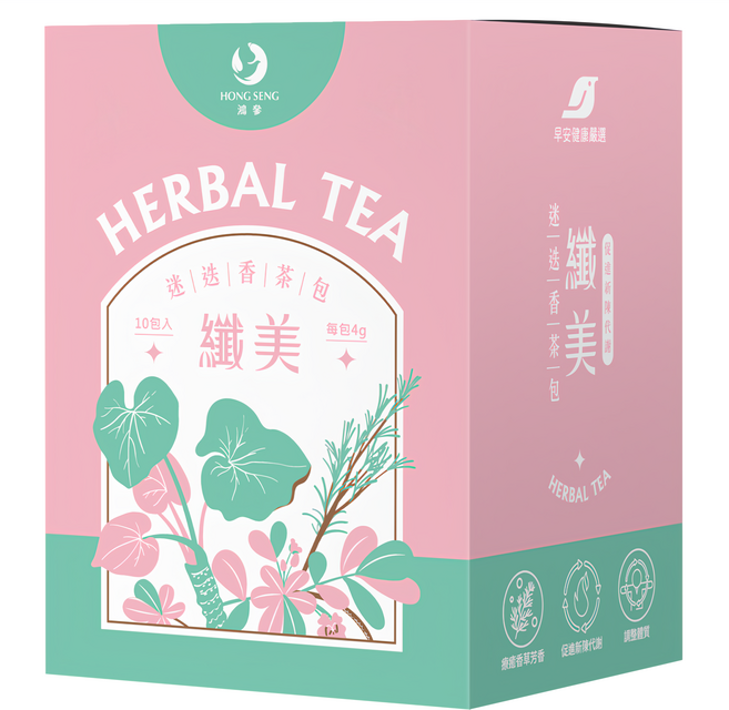 HONG SENG 鴻參 迷迭香纖美茶 10包, 40g, 1組