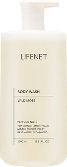 LIFENET 香氛沐浴露 Wild Moss pH5.5弱酸性配方, 1L, 1瓶