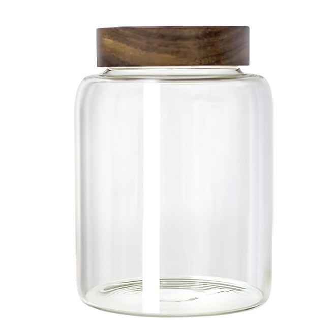 WORTH IT 渥思 日式相思木密封玻璃罐 1950ml, 1個, 容器 + 蓋子